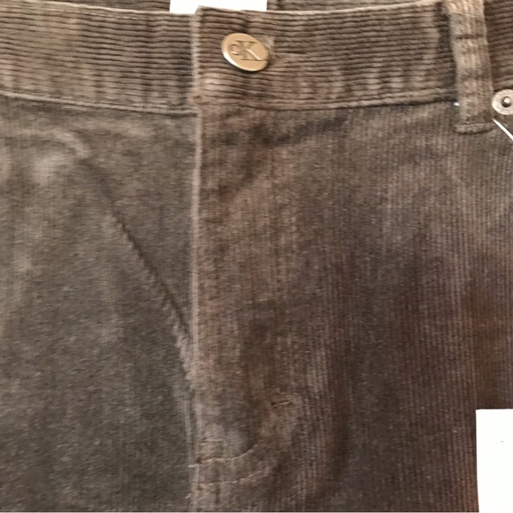 Calvin Klein Jeans Brown Stretch Corduroy Flare Leg Casual Pants Size 13 - Picture 5 of 14